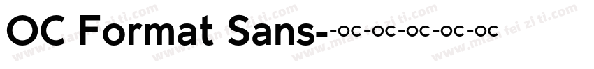 OC Format Sans字体转换